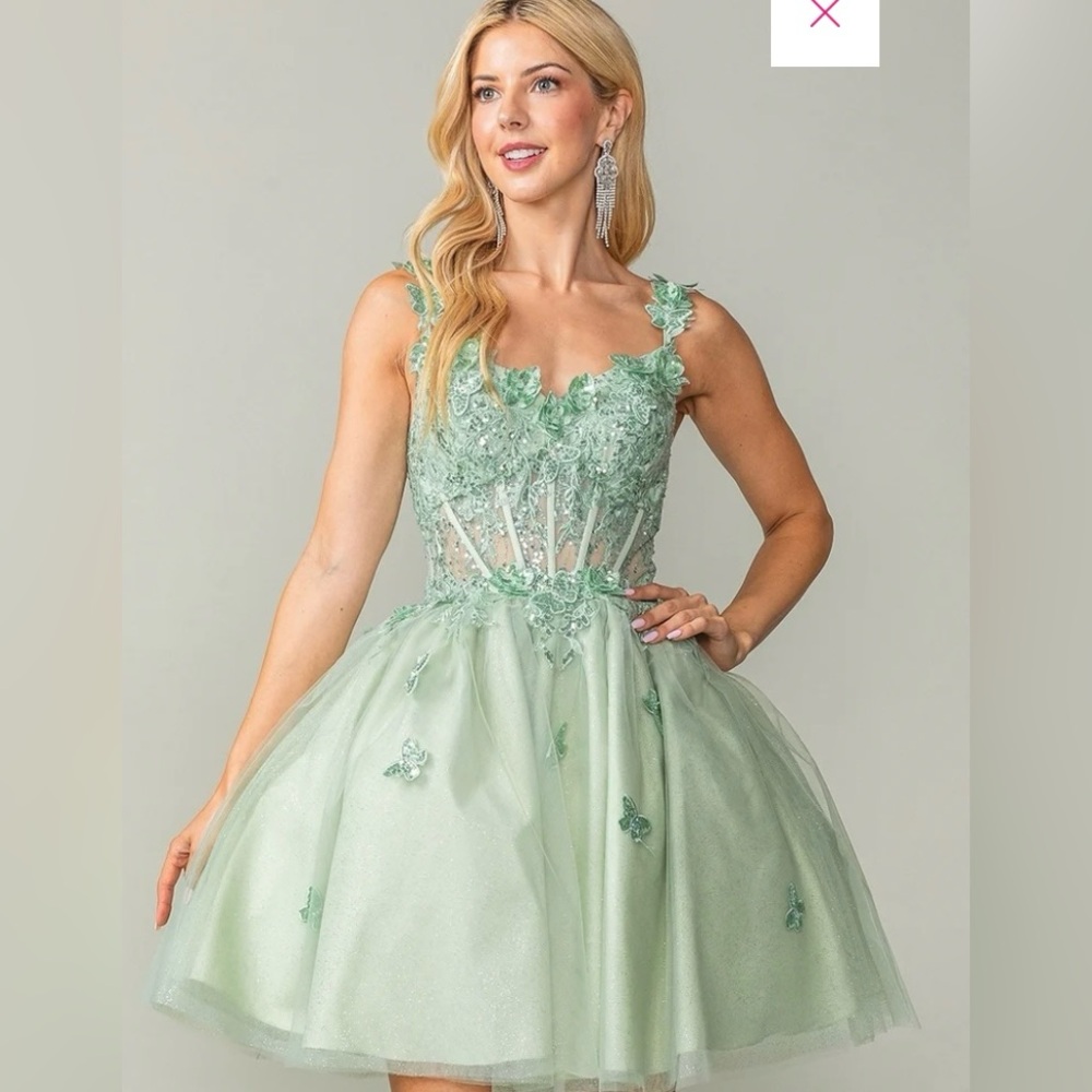 Elegant Sage Floral Dress